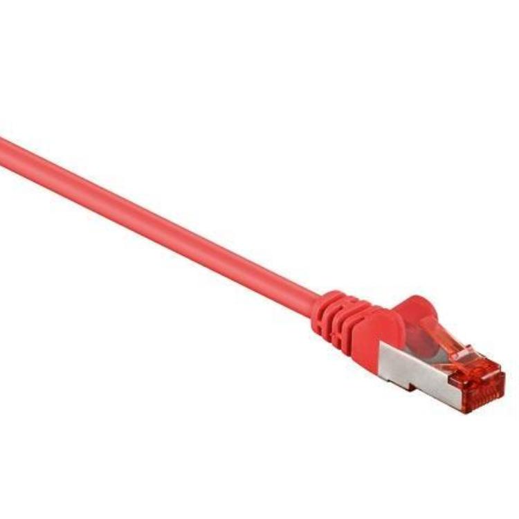 Mijnwerker Waden Slink S/FTP PiMF CAT6 NETWERK KABEL - Type: S/FTP PiMF CAT6 Netwerkkabel, (patch  kabel) Halogeenvrij, Lengte: 1.5 Meter, Kleur: Rood.