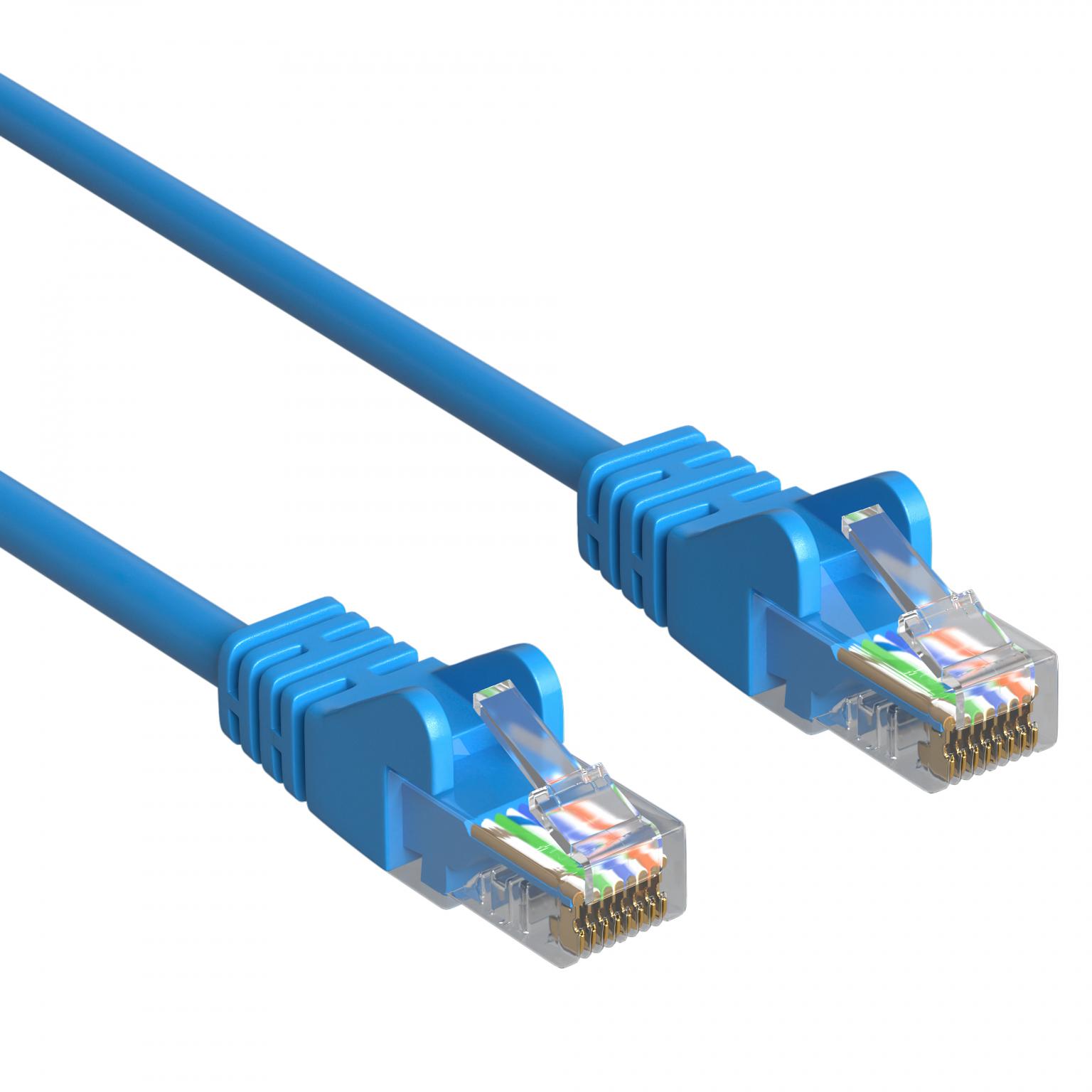 UTP NETWERK KABEL Type: CAT5 netwerkkabel, (patch kabel), Lengte: 15 Meter, Kleur: Blauw.