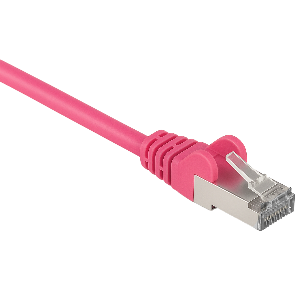 SF/UTP Cat 5e - 1 meter - Roze - Goobay