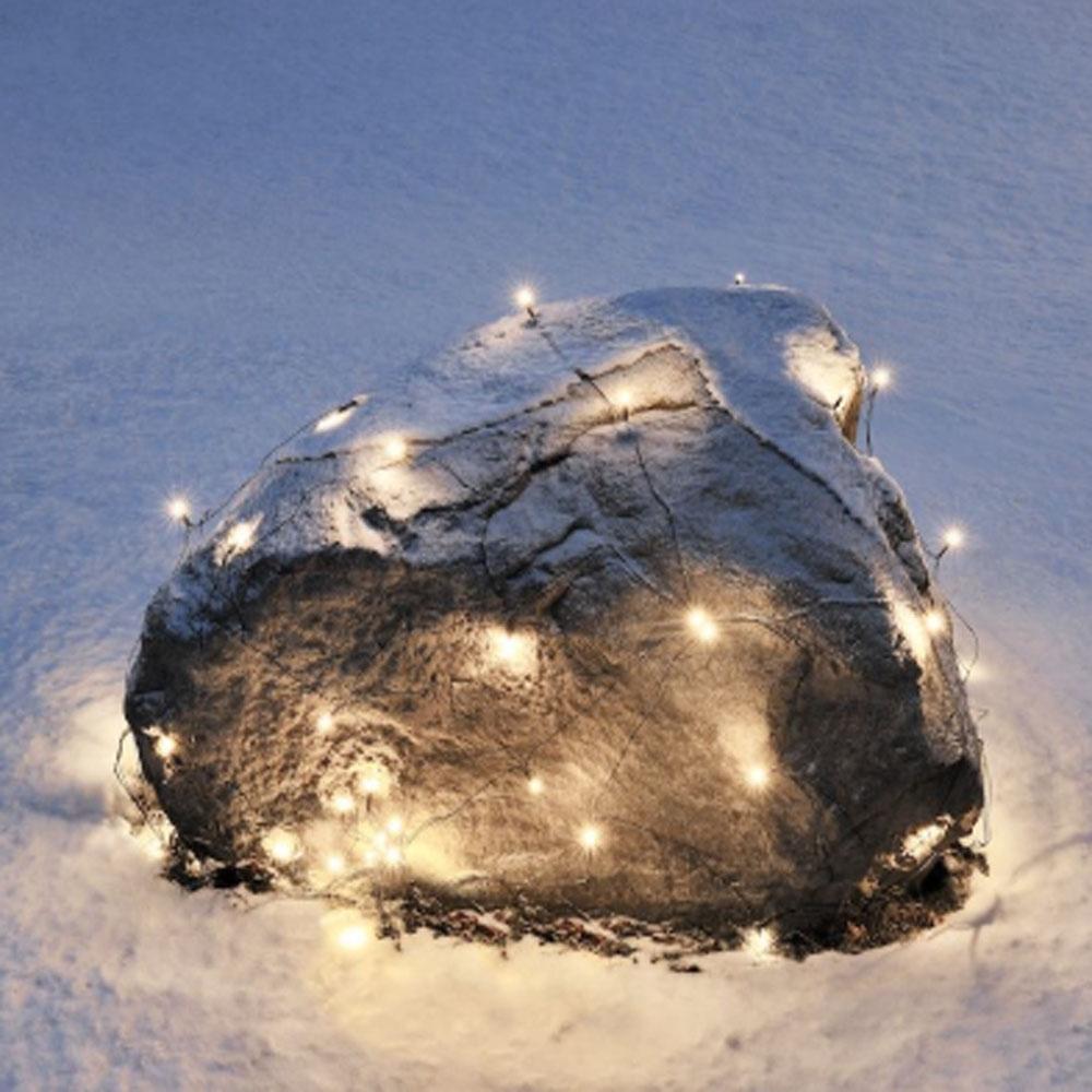 Lichtgordijn - led kerstverlichting buiten en binnen - 2 x 2 meter - 64 lampjes - warm wit