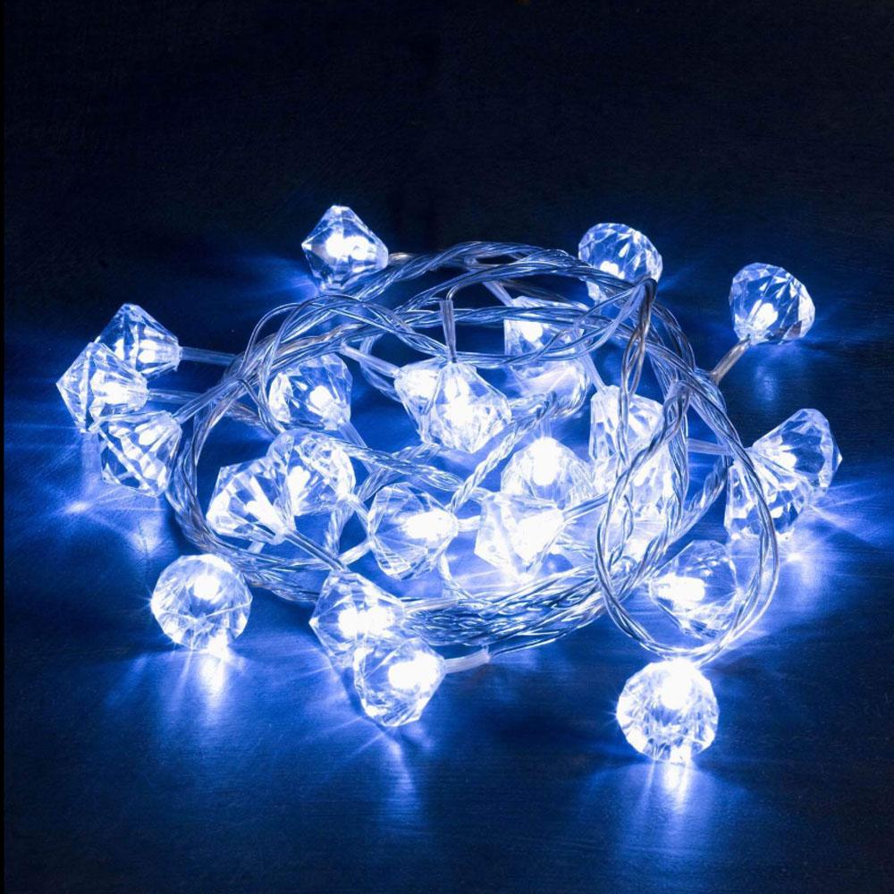 Lichtsnoer - led kerstverlichting binnen - 24 lampjes - 0.8 meter - koud wit