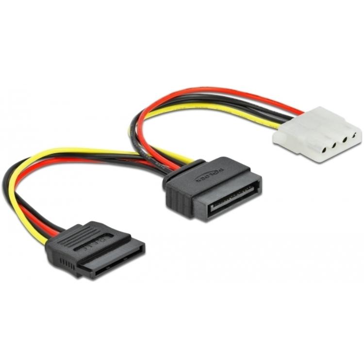 Molex naar 15p SATA voedingskabel