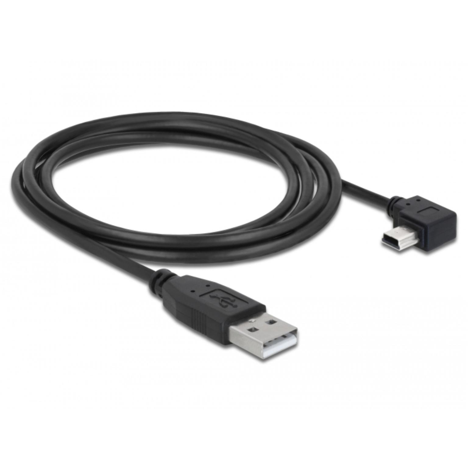 escaleren in plaats daarvan Gloed Mini USB 2.0 Kabel - Haaks - Mini USB 2.0 kabel, Connector 1: USB A male,  Connector 2: 5p mini USB B male, Haaks, 2 meter.