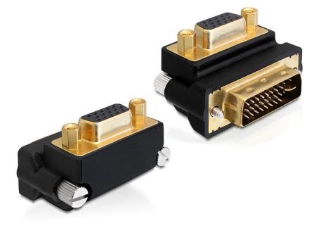 Adapter DVI 29 St > VGA-Bu 270 gehoekte Delock - Delock