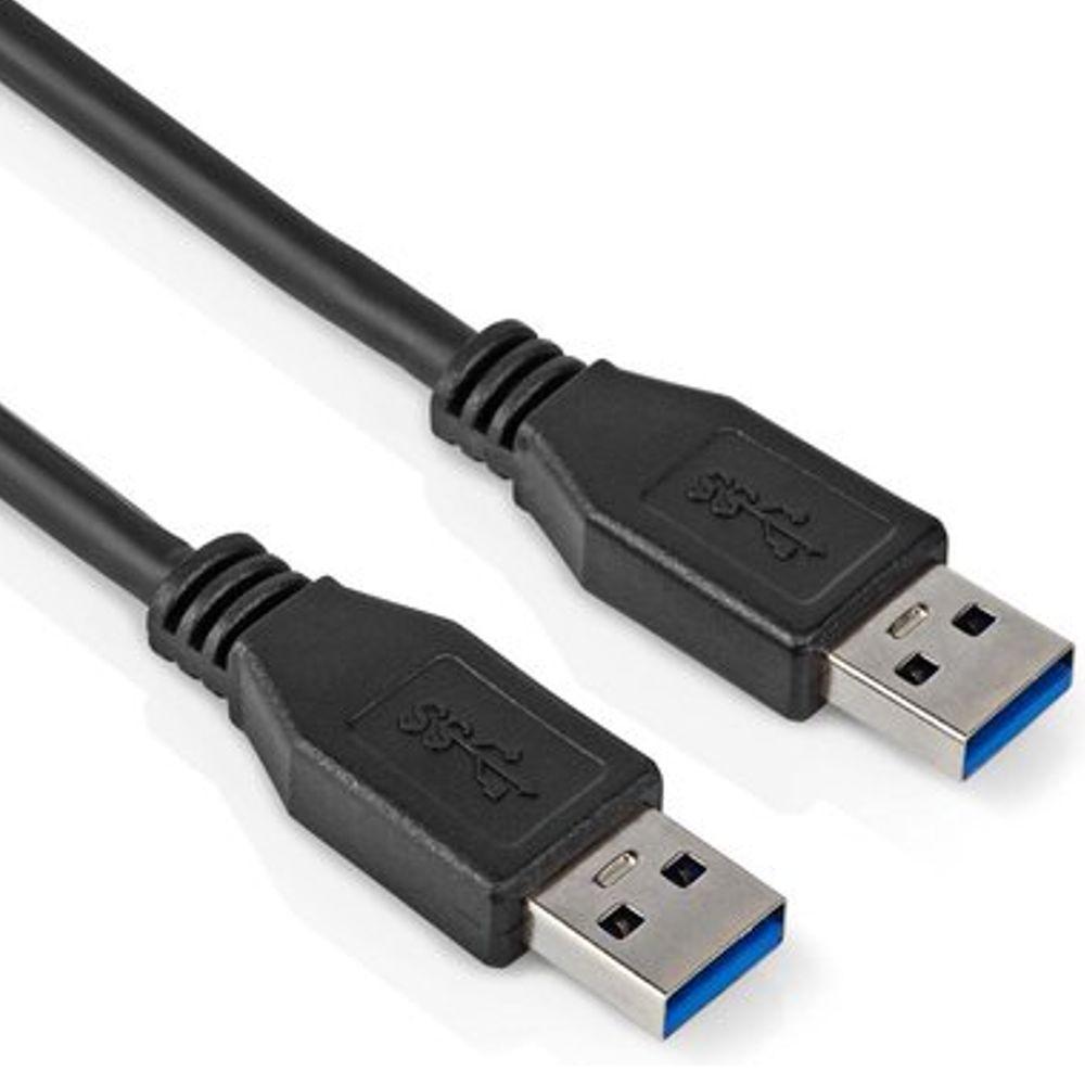 USB A naar USB A - 2 meter - Zwart - ACT