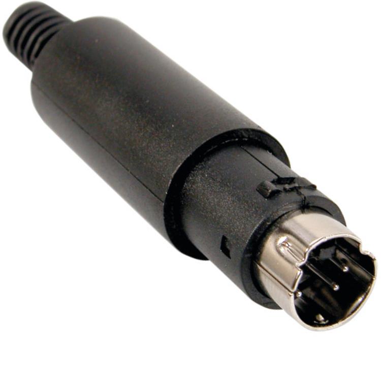 Mini-DIN-Plug 8-pole ED-DIO-M/08 with strain r. - Techtube Pro