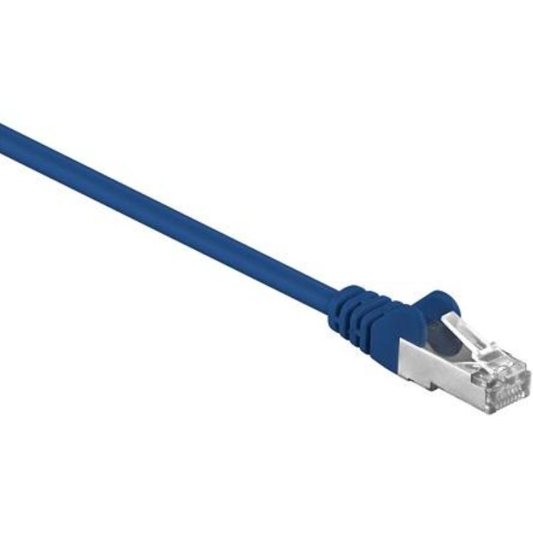 Sluiting wrijving aspect S/FTP CAT5E NETWERKKABEL - Type: S/FTP CAT5E Netwerkkabel, (patch kabel)  Blauw, Lengte: 3 Meter.