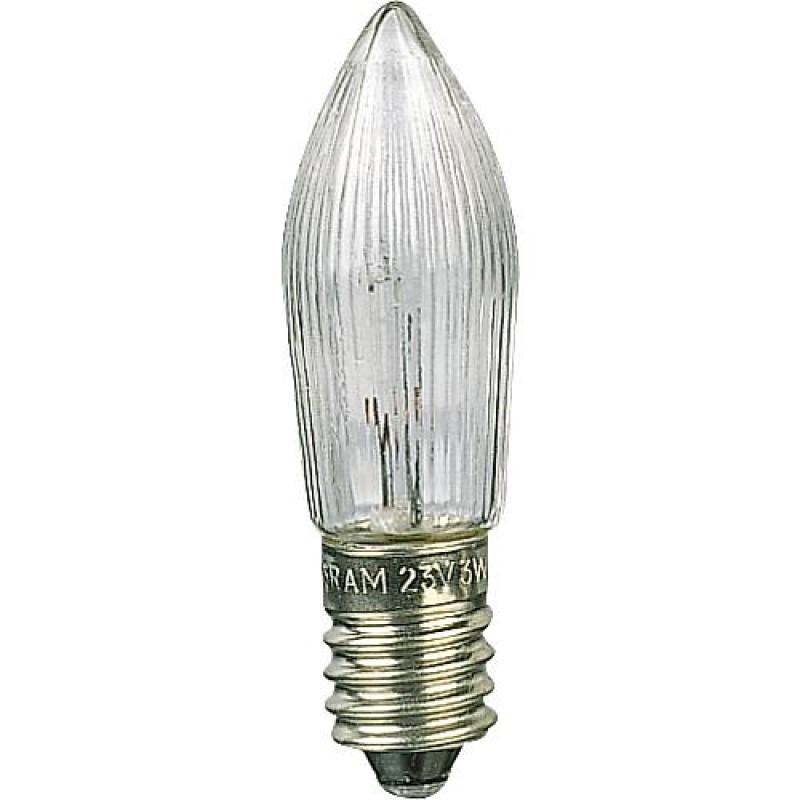 Reserve kerstlampje - E10 - 3 stuks - 8 volt - helder wit