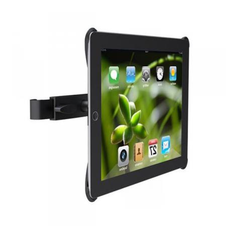 iPad 2 Autosteun - iPad 2 Draagvermogen: 5 kg, Kantelen: 90°, Roteren: 360°, Zwenken: 90°, Kleur: Zwart.