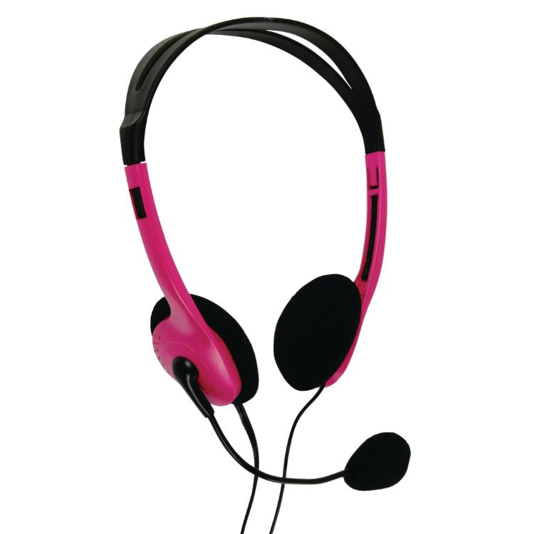 Bedrade koptelefoon - Roze - Nedis
