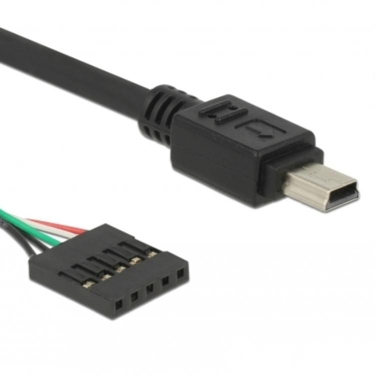 Kabel USB Pinheader 5pin Bu > USB mini Stecker Delock
