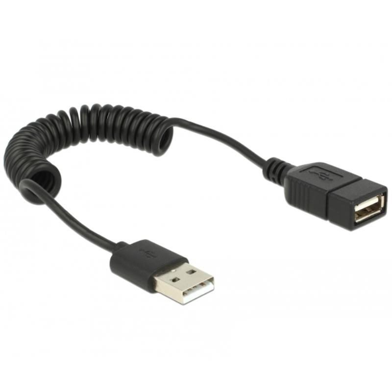  Krulsnoer USB A naar USB A   - USB 2.0