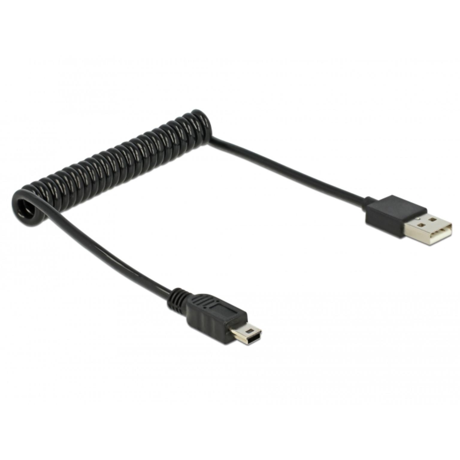 USB Navigatie Spiraalkabel - Mini USB - Delock