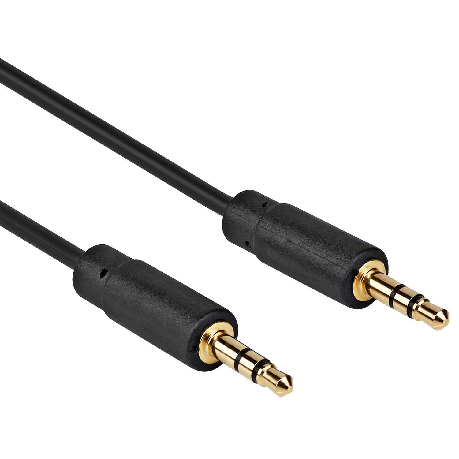 3.5 mm stereo audio kabel 2.00 m - Deze 3,5 male naar 3,5 mm male stereo-audiokabel beschikt over een CCA-kern en heeft een lengte van 2,00 m.