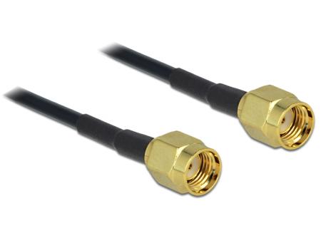 HF-adapterkabel RP-SMA Stekker > RP-SMA Stekker 320 mm Delock