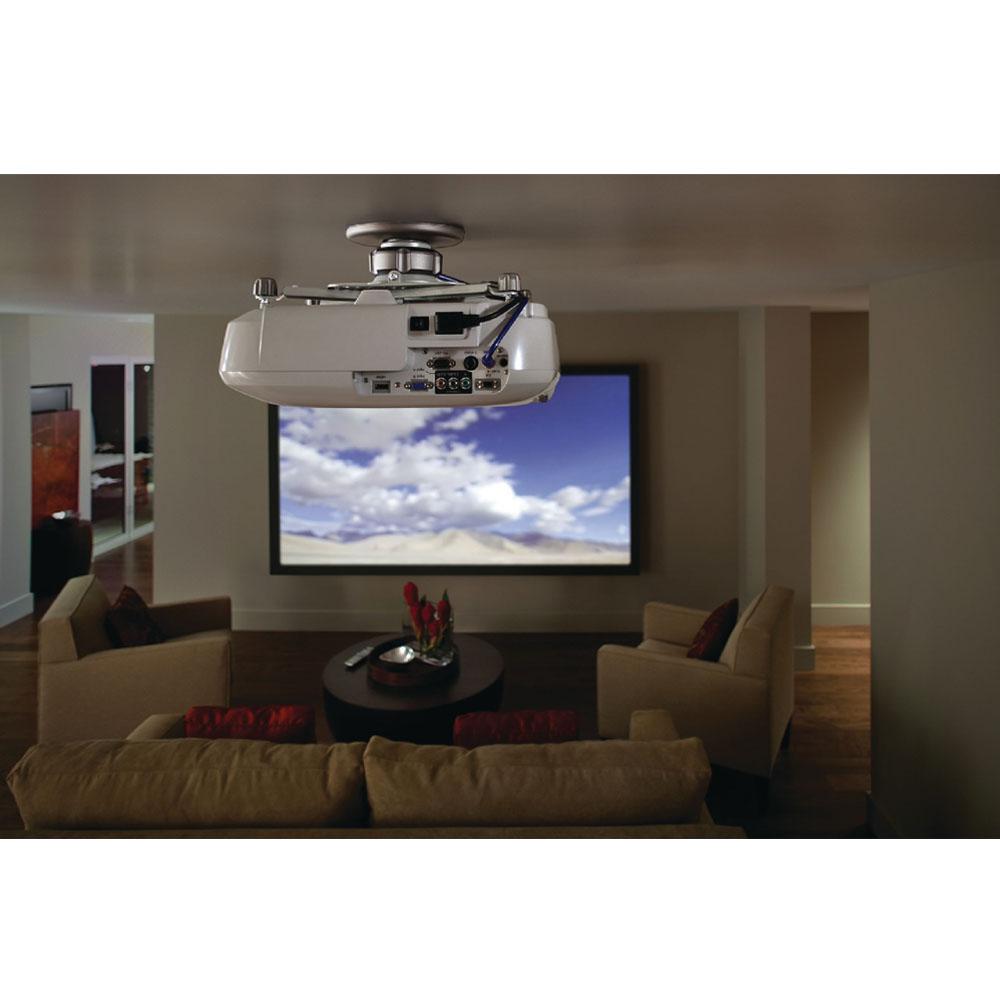 projector plafondbeugel 18,1 kg - Beamer beugel Universeel, Draaibaar: 180°, Kantelbaar: 15°, Bevestiging: Plafond, Plafondafstand: 91 mm, VESA: 4-punt Maximale belasting: 18 kg.