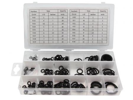Assortiment Nitrilrubber O-ringen - Metrisch - 225-Delig - Perel