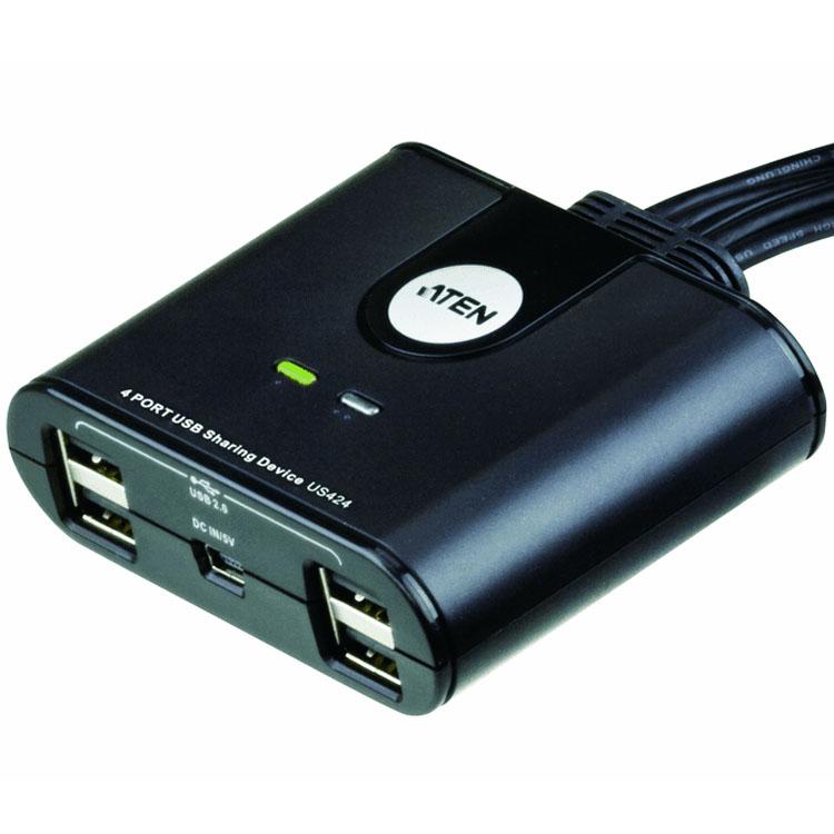 4-poorts USB 2.0-switch voor randapparatuur - Aten