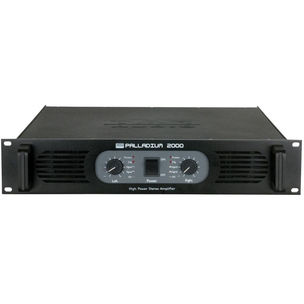 Aan boord intelligentie Artistiek P-2000 2U High Power Double Class-H Stereo PA Amplifier, Black - Merk: DAP  - P-2000, Ingangen: 2x XLR, 6.3 mm Jack Uitgangen: 2x SpeakON, 4x  draadklem, Vermogen 8 Ω: 2x 700 Watt