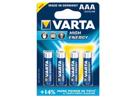 HOGE-ENERGIE ALKALISCHE AAA / LR03 1,5V 1100mAh 4903.121.414 (4st/bl) - Varta