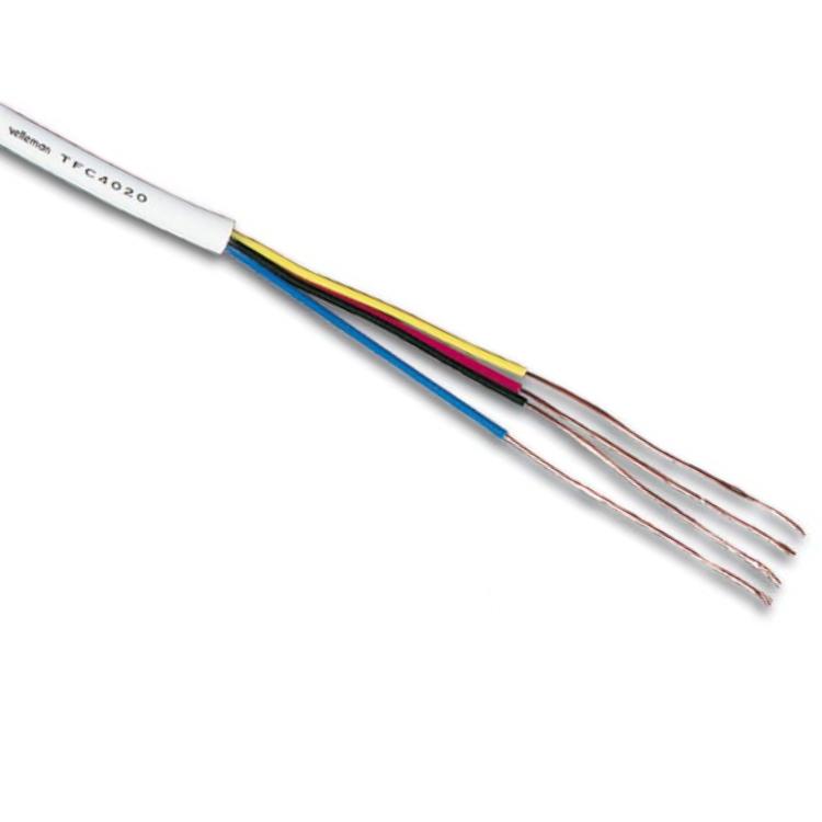 DSL kabel op rol - 100 meter - Wit - Velleman