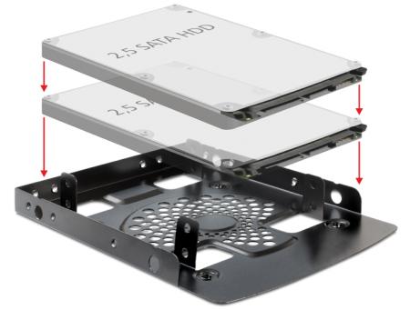 Delock Inbouwframe 3,5? > 2 x 2.5? HDD - Delock