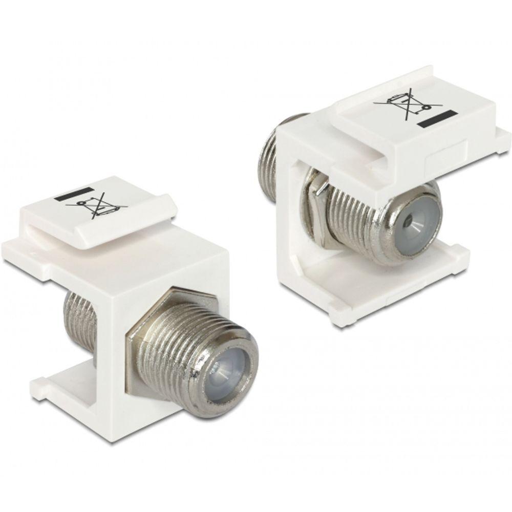 Keystone FConnector Keystone Wit, Aansluiting 1 FConnector