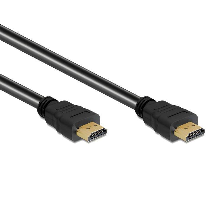 HDMI kabel - High Speed - 0.25 meter - Kabel Zwart, Versie: 1.4b - High Speed met Ethernet, Extra: Geschikt voor 3840 x 2160 (4K) @ 30 Hz, Aansluiting HDMI A male, Aansluiting 2: HDMI A male, Verguld: Ja, 0.25 meter.