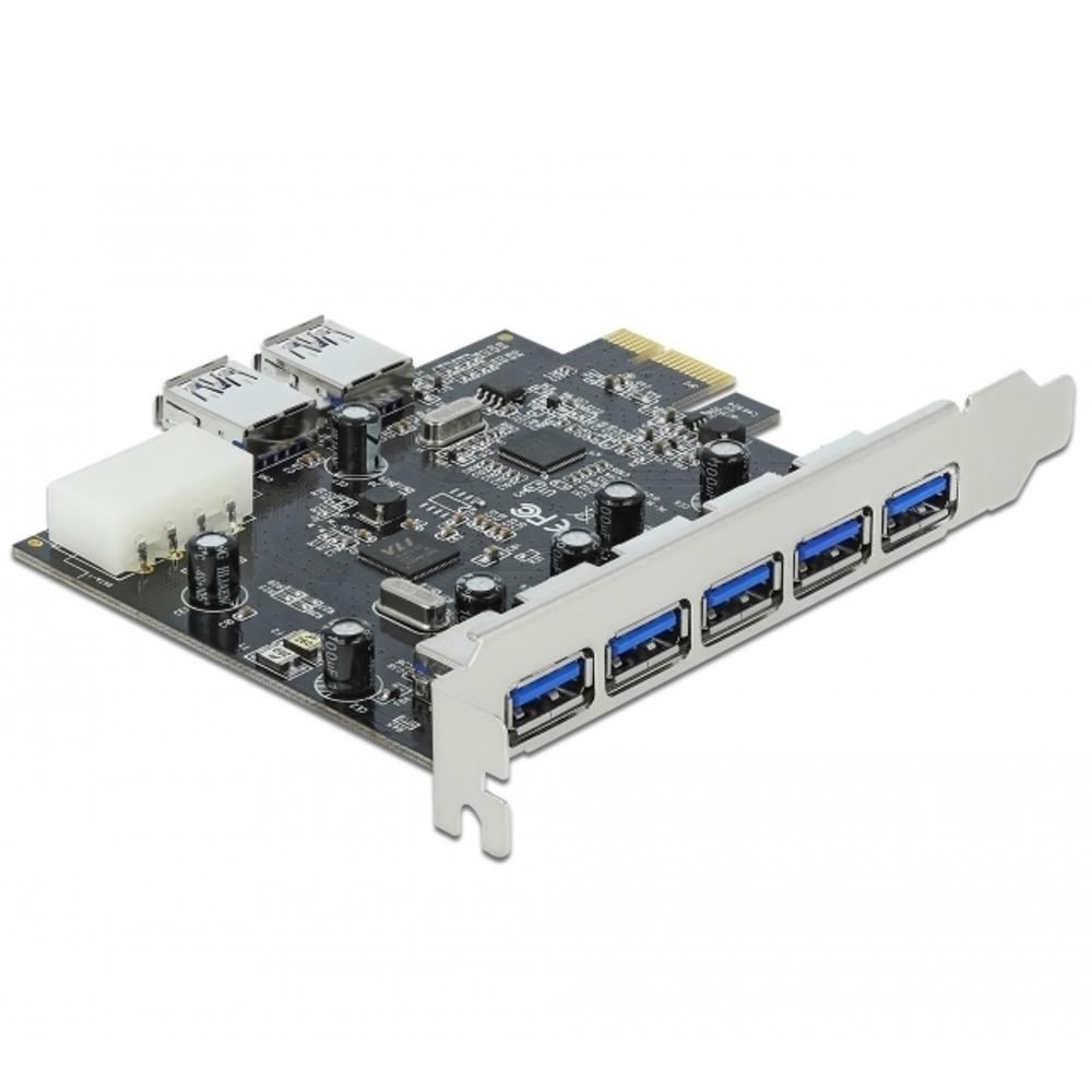Delock PCI Express kaart > 5 x extern + 2 x intern USB 3.0 - Delock