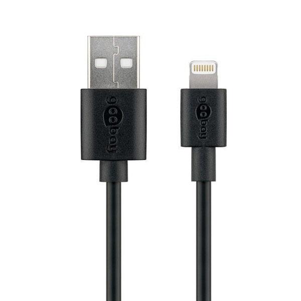 vrije tijd laten vallen Outlook Lightning Kabel - USB - Versie: 2.0 - HighSpeed, Aansluiting 1: Lightning  male, Aansluiting 2: USB A 2.0 male. Lengte: 1 meter.