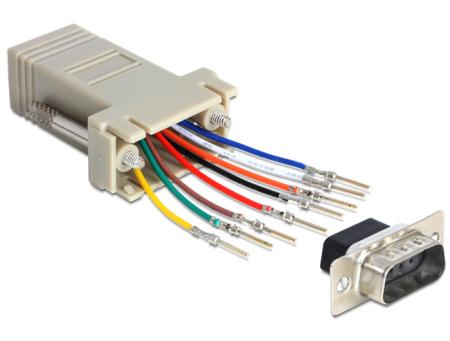 Delock Adapter Sub D 9 Pin Stekker > RJ45 Aansluitset - Delock