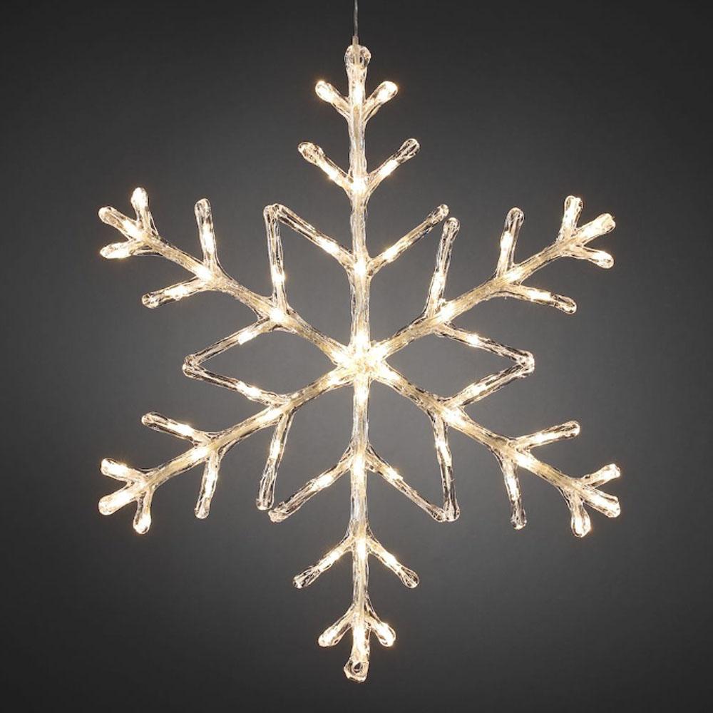 Led kerstfiguur sneeuwvlok - 210 lampjes - 60 x 60 centimeter - warm wit