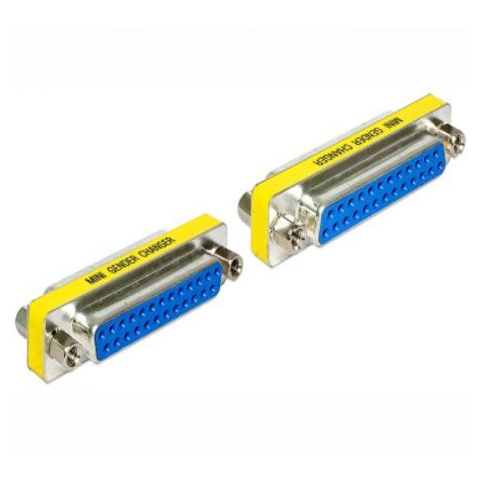 DeLOCK Adapter 25-pins Male > Female Gender Changer