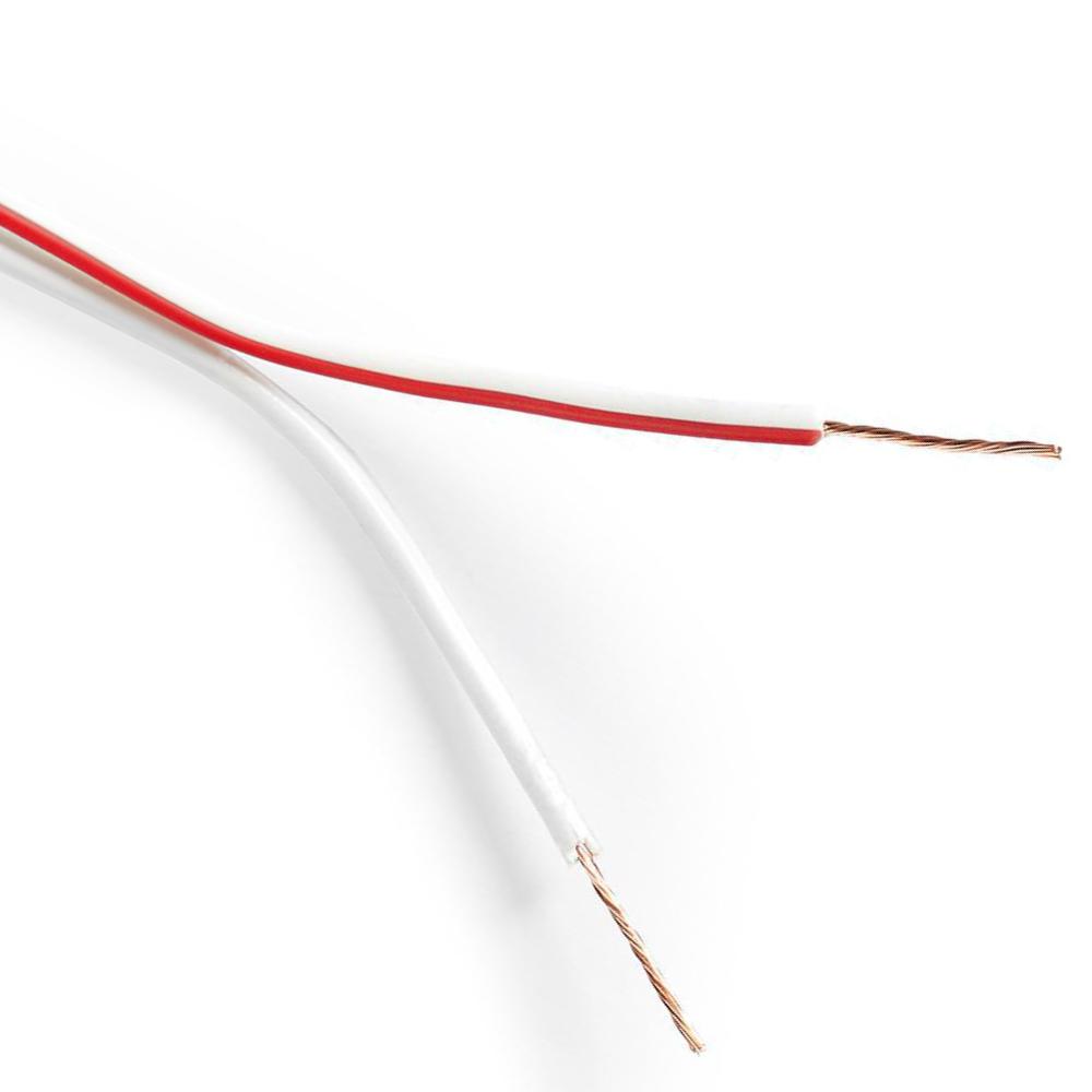 verwijderen klok Toepassen Luidspreker Kabel - 0.35mm - Luidspreker Kabel, Wit, 2 x 0.35mm2, Rol 100  Meter.