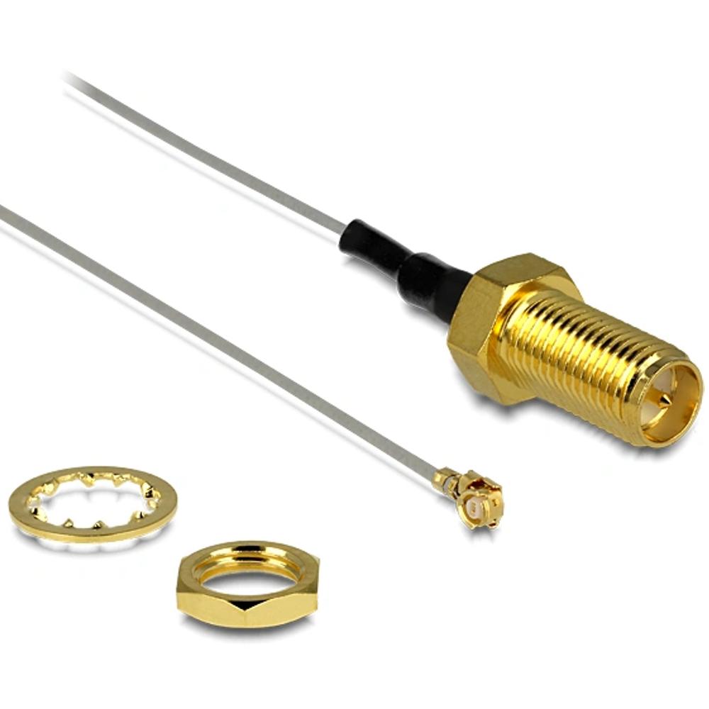 Delock Antenna Cable Rp Sma Jack Bulkhead Mhfjefl Compatible Plug 2 delock kopen in de aanbieding
