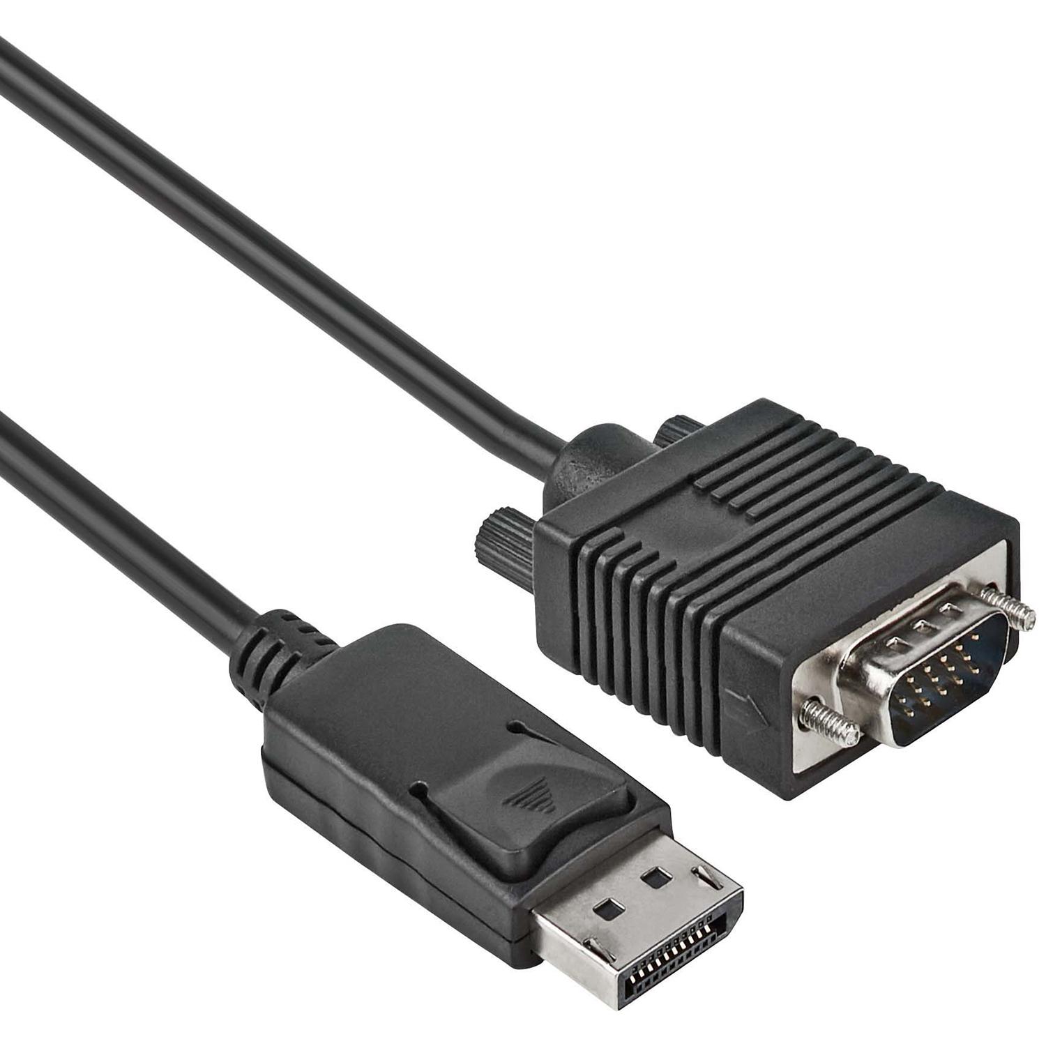Afhankelijk mentaal Staat DisplayPort naar VGA kabel - DisplayPort naar VGA Kabel - Zwart, Type: 1.1  - 1920 x 1080, Aansluiting 1: Displayport Male, Aansluiting 2: VGA Male, 1  meter.