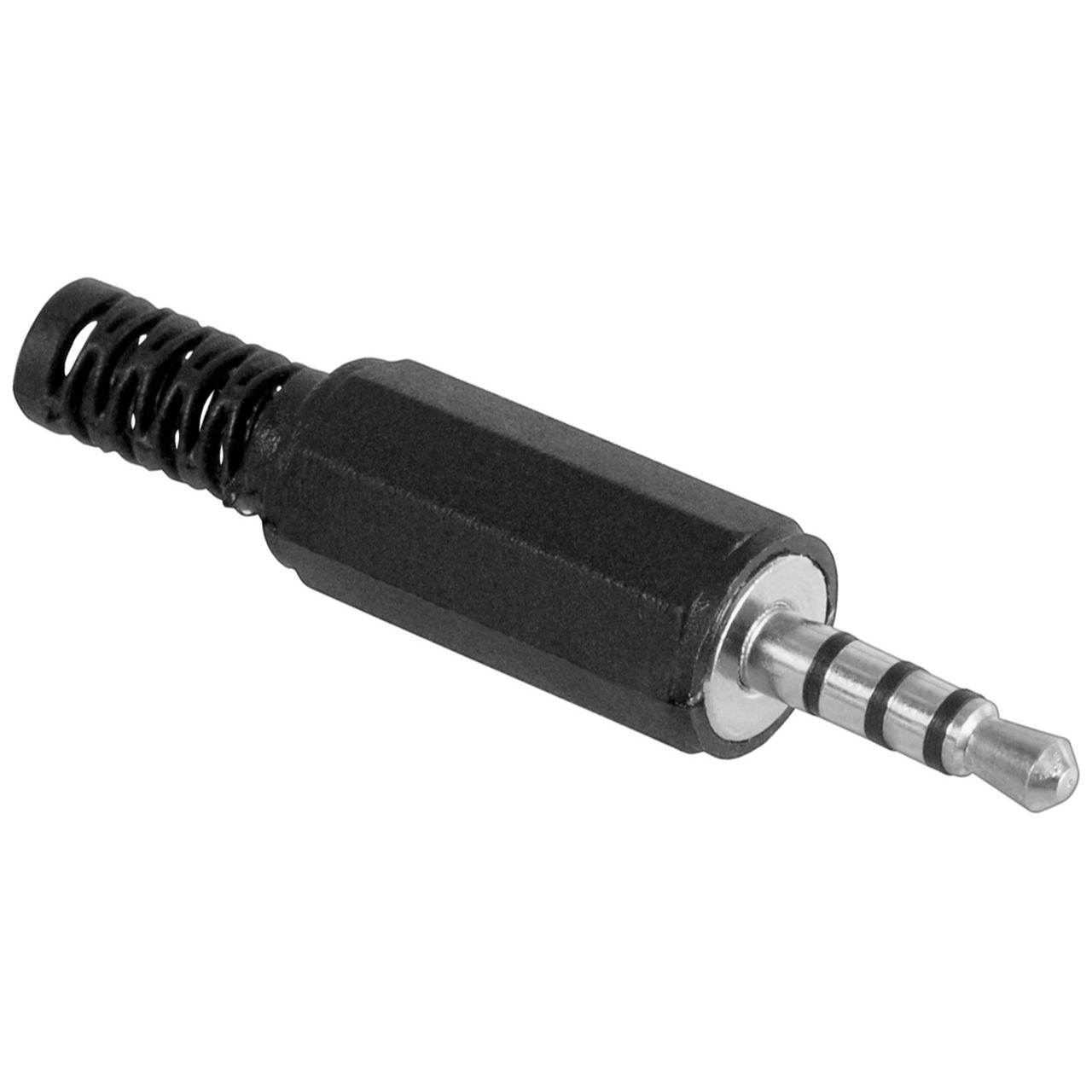 Jack stekker 3,5 mm stereo 4-polig soldeer