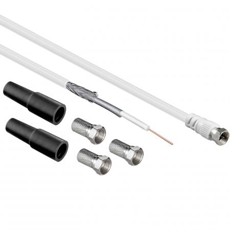 F Connector Kabel Set 30 Meter Goobay goobay kopen in de aanbieding F Connector Kabel Set 30 Meter Goobay goobay kopen in de aanbieding