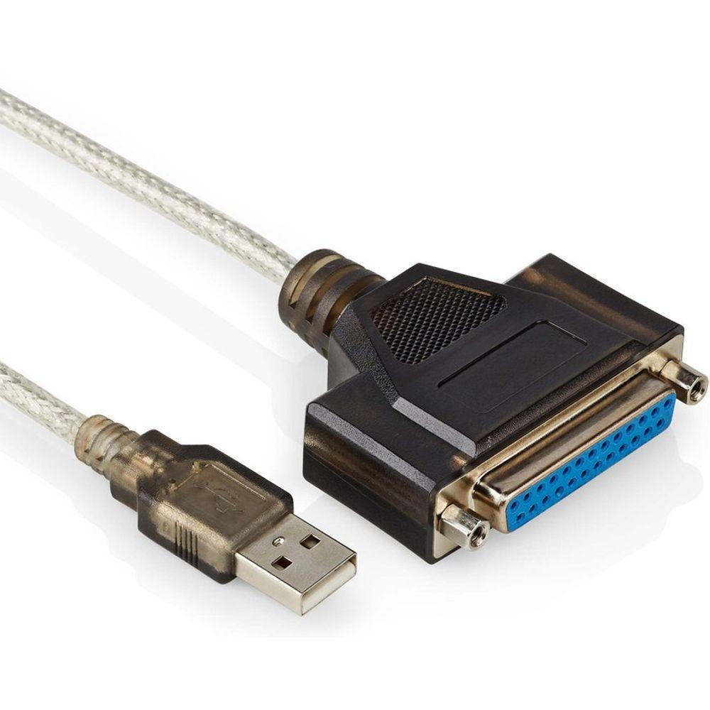 rivaal jam logboek USB naar Parallel kabel - USB naar Parallel Kabel, Versie: 1.1 - FullSpeed,  Aansluiting 1: USB A male, Aansluiting 2: DB-25 D-sub female, Geschikt t/m:  Windows 10, 1.5 meter.
