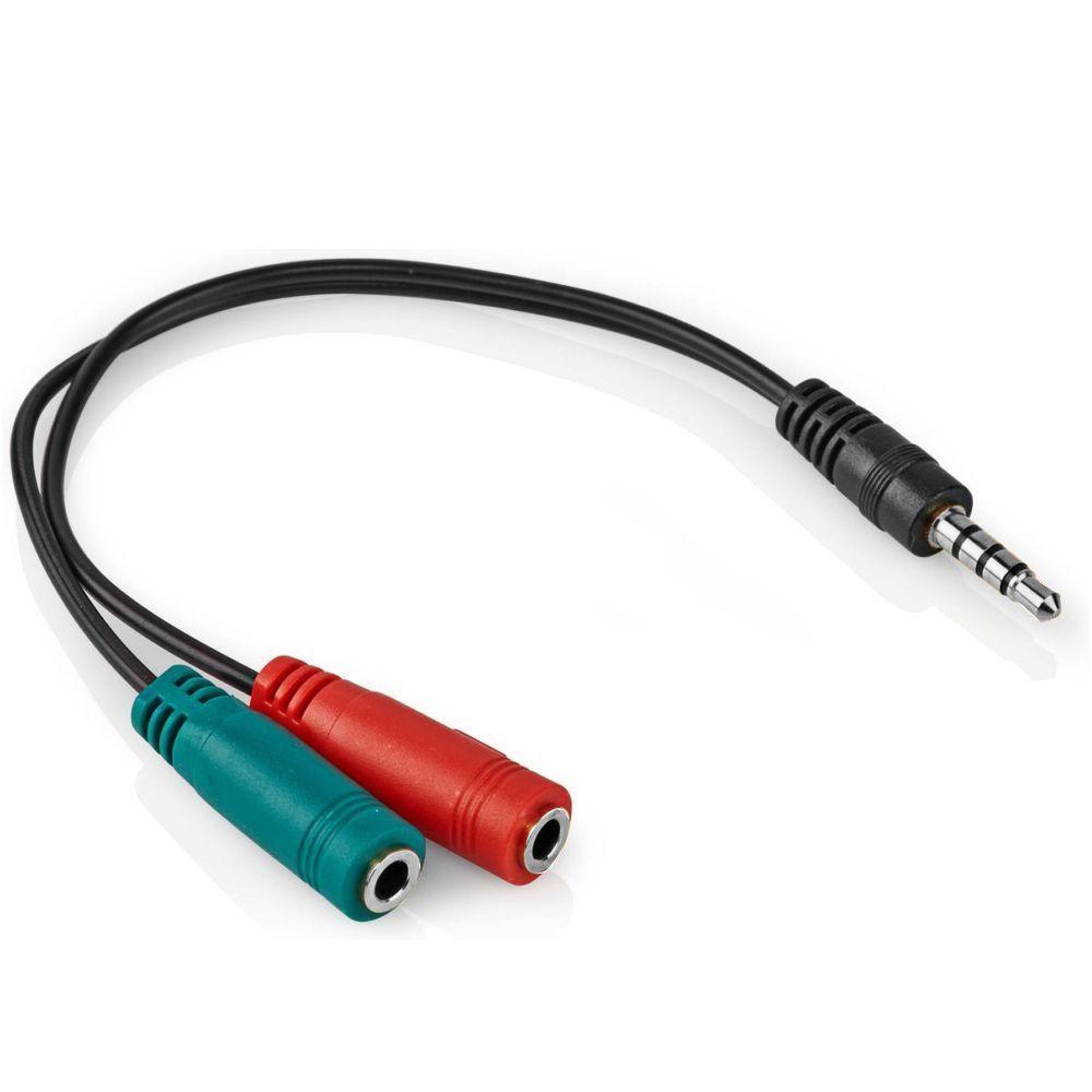 Jack splitter kabel - Microfoon en audio - Aansluiting 1 ...