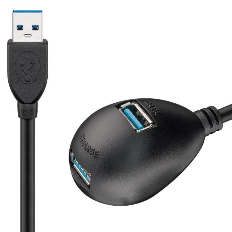 USB A Verlengkabel Hub Docking Splitter