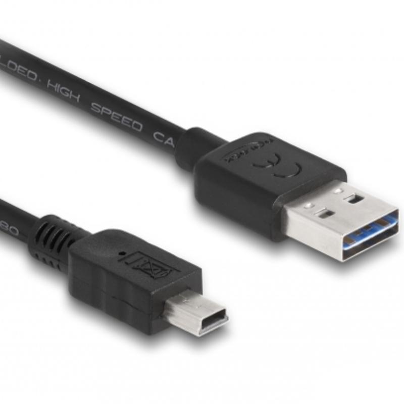 Easy USB - USB A naar Mini USB Kabel - Zwart