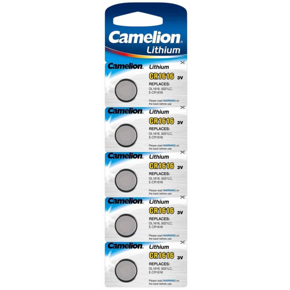 Knoopcel batterij - CR1616 - 5 batterijen - Camelion