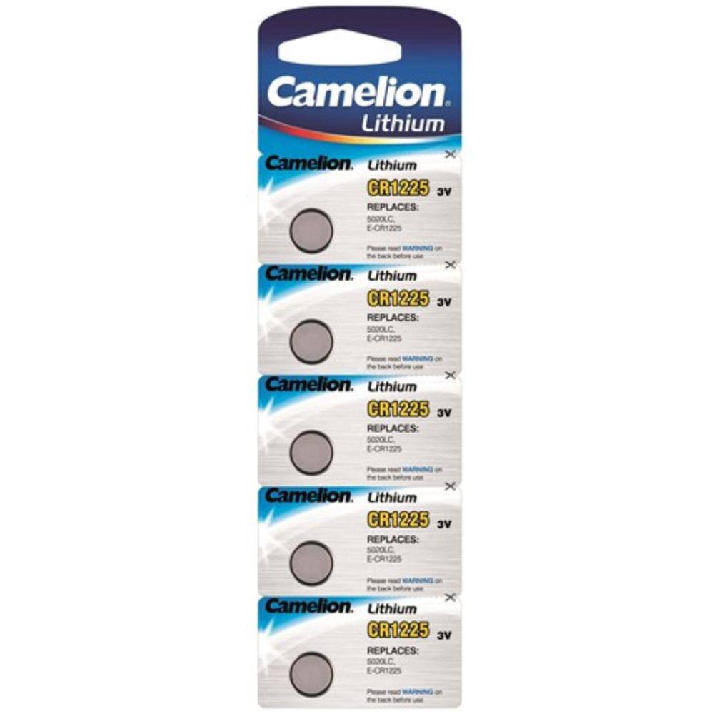 Knoopcel batterij - CR1225 - 5 batterijen - Camelion