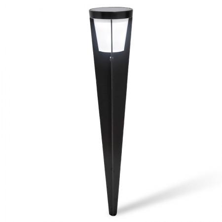 weg Soeverein Penelope Solar tuinlamp - Solar tuinlamp - Zwart, Aantal High power LED's: 1, Kleur  LED: Koud wit, Plensdicht: IP44, Voeding: Accu, Afmeting: 13 x 13 x 67cm.