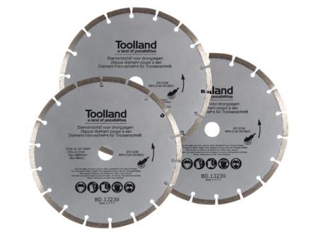 DIAMANTSCHIJF SET - 230 mm - GESEGMENTEERD - 3 STUKS