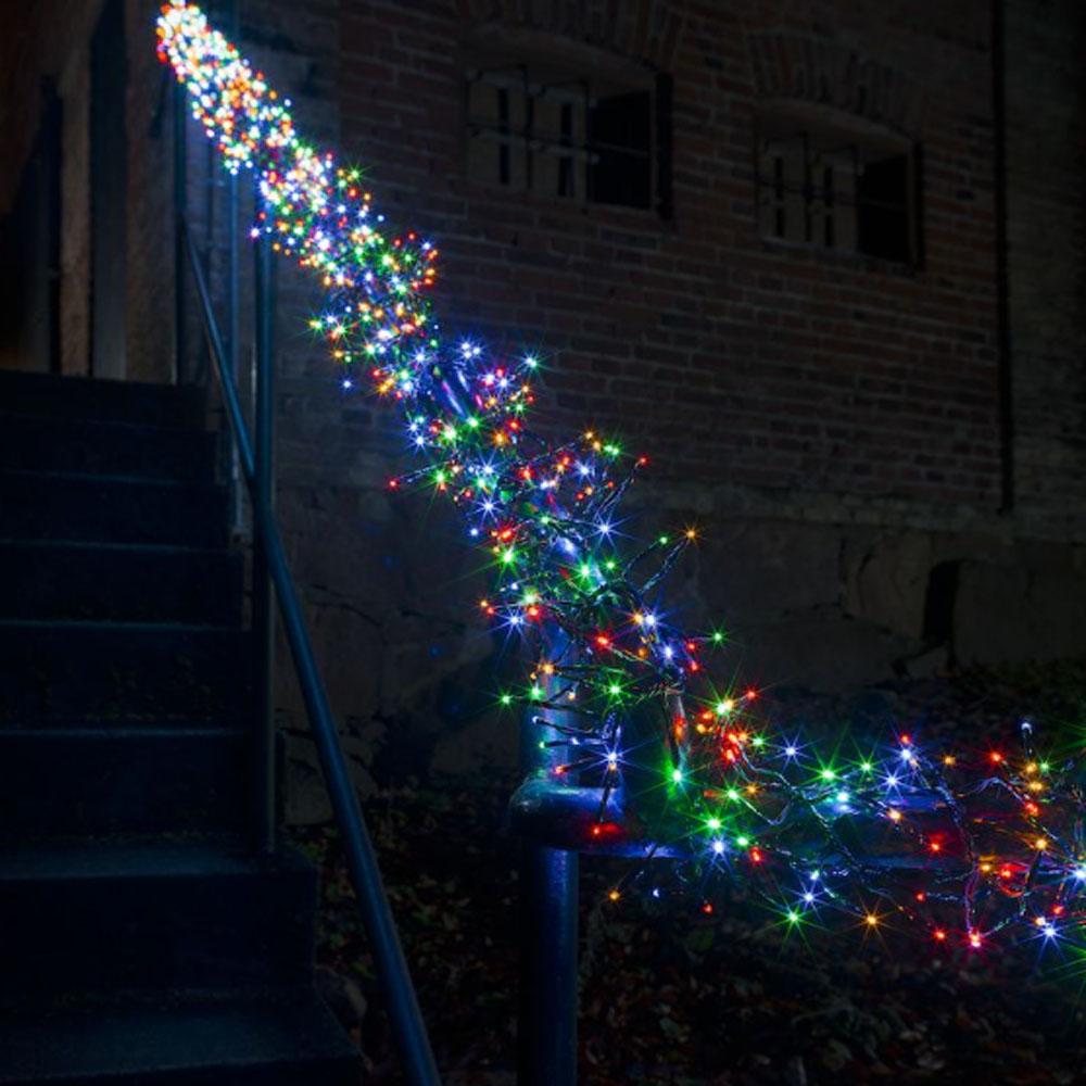Licht ondersteboven vandaag Kerstverlichting - Cluster - Lampjes: 580 - Multicolor - Led, Toepassing:  Binnen en buiten, Voeding: Netstroom, Verlichte lengte: 3.00 meter, Extra:  8 lichteffecten