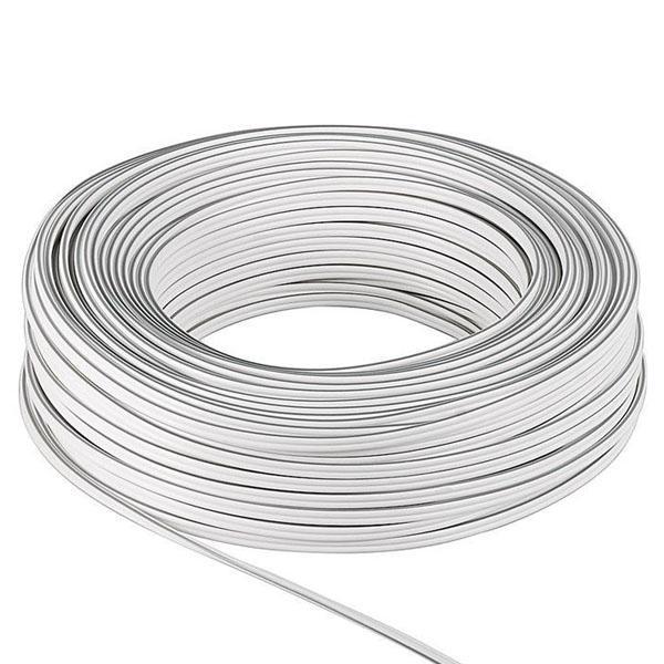 Loudspeaker cable white CCA 10 m roll, cable diameter 2 x 0,75 mm?