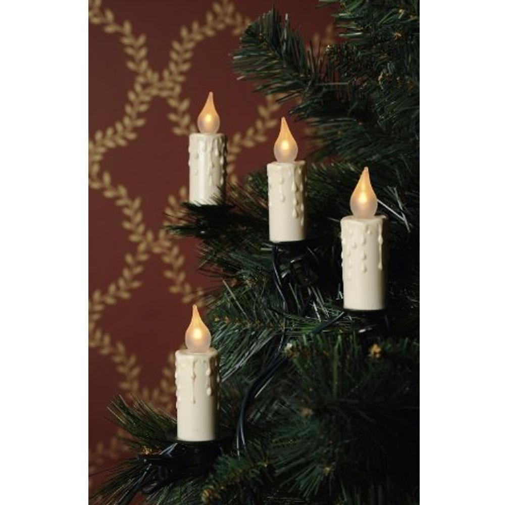 Kerstboomverlichting Kaars - Lichtkleur: Wit, Type: Gloeilamp - Kaars, Toepassing: Binnen, Aantal Kaarsen: 16, Voeding: 230 Volt, Verlichte Lengte: 7.50 meter.