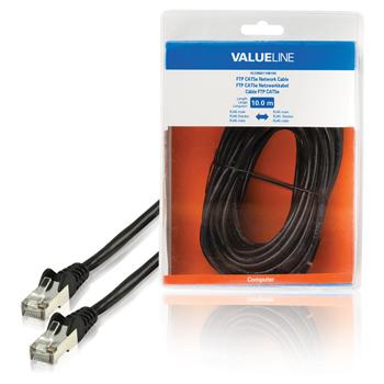 FTP CAT5e netwerkkabel RJ45 mannelijk RJ45 mannelijk 10,0 m zwart -